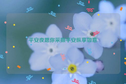 平安夜愿你采撷平安纵享如意