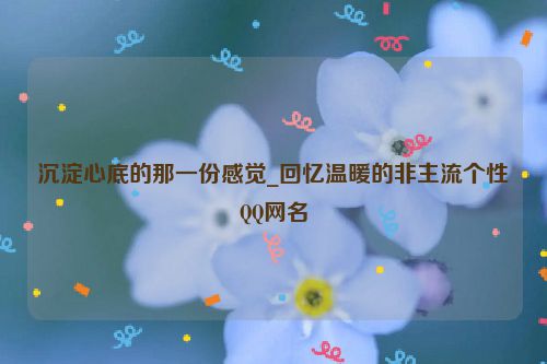沉淀心底的那一份感觉_回忆温暖的非主流个性QQ网名