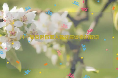 八一复员退伍军人联欢座谈会的致词