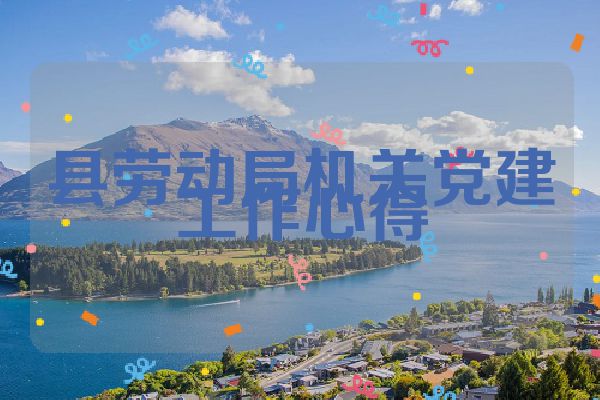 县劳动局机关党建工作心得