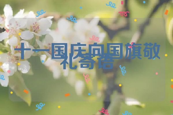 十一国庆向国旗敬礼寄语