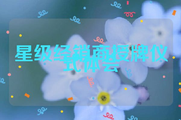 星级经销商授牌仪式体会