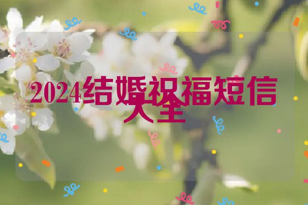 2024结婚祝福短信大全
