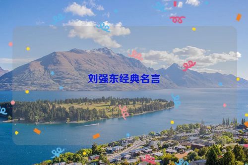 刘强东经典名言