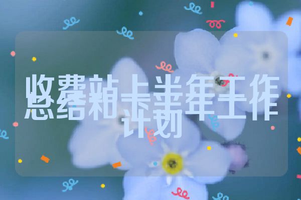 收费站上半年工作总结和下半年工作计划