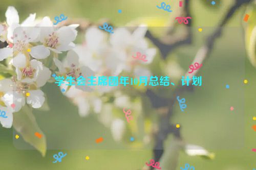学生会主席团年10月总结、计划