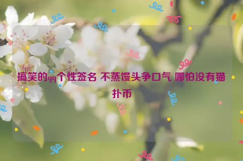 搞笑的qq个性签名 不蒸馒头争口气 哪怕没有猫扑币