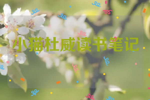 小猫杜威读书笔记