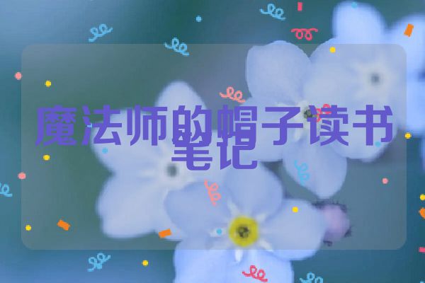 魔法师的帽子读书笔记
