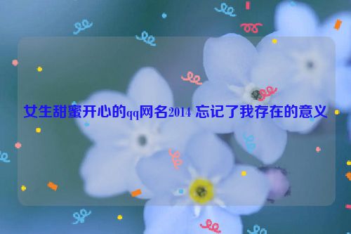 女生甜蜜开心的qq网名2014 忘记了我存在的意义