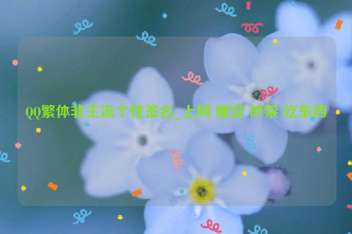 QQ繁体非主流个性签名_上网 睡觉 吵架 吃东西