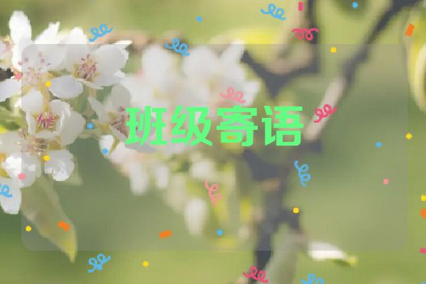 班级寄语