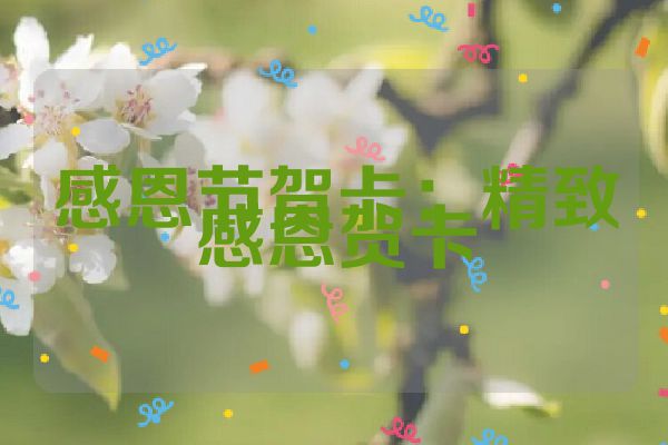 感恩节贺卡：精致感恩贺卡