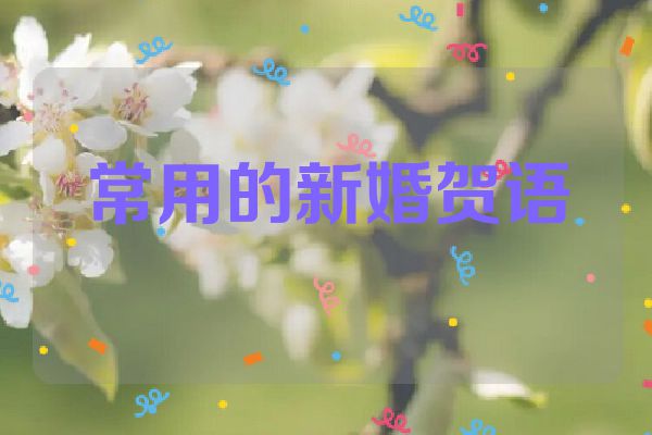 常用的新婚贺语