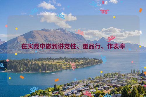 在实践中做到讲党性、重品行、作表率