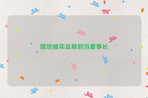 摆地摊卖盆栽到当董事长