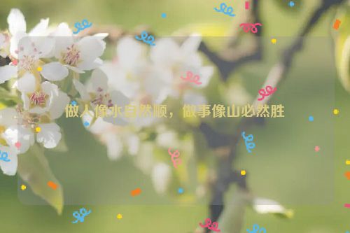 做人像水自然顺，做事像山必然胜