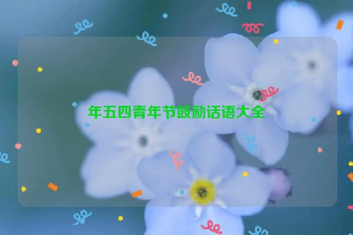 年五四青年节鼓励话语大全