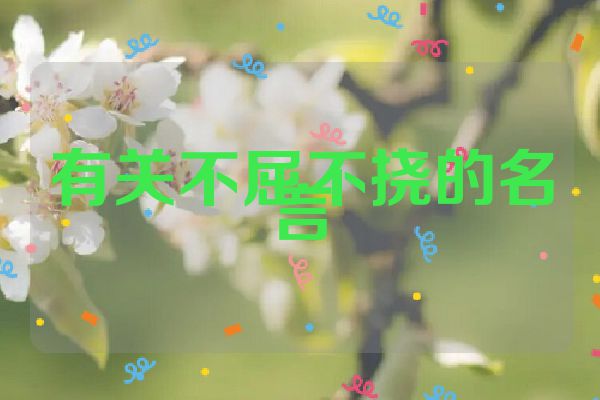 有关不屈不挠的名言