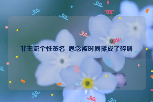 非主流个性签名_思念被时间揉成了碎屑
