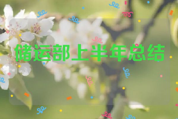 储运部上半年总结