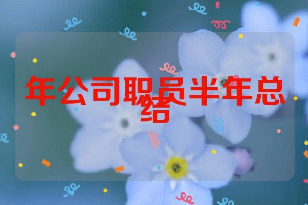年公司职员半年总结