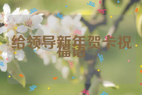 给领导新年贺卡祝福语