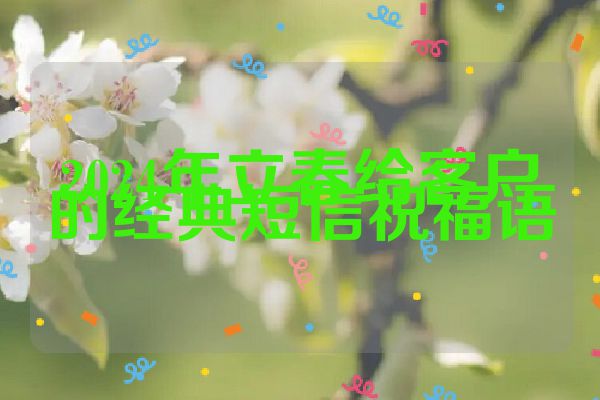 2024年立春给客户的经典短信祝福语