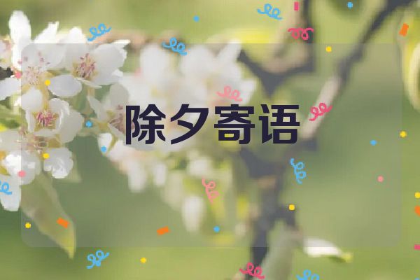 除夕寄语