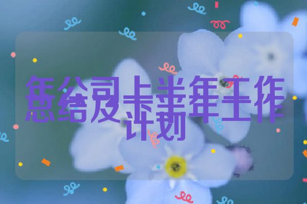 年公司上半年工作总结及下半年工作计划