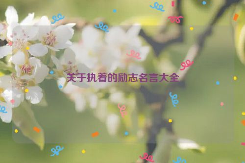 关于执着的励志名言大全
