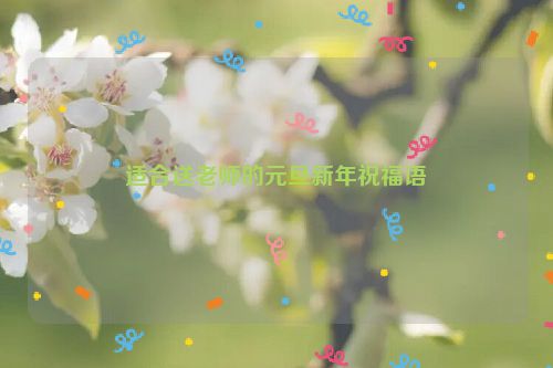 适合送老师的元旦新年祝福语