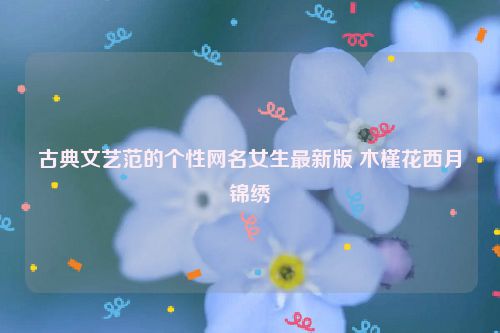 古典文艺范的个性网名女生最新版 木槿花西月锦绣