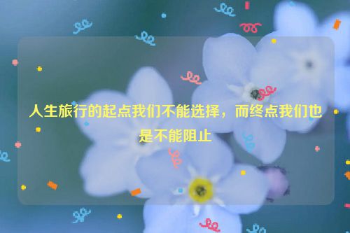人生旅行的起点我们不能选择，而终点我们也是不能阻止
