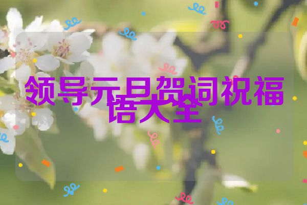 领导元旦贺词祝福语大全