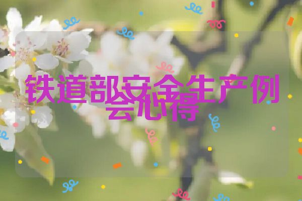 铁道部安全生产例会心得