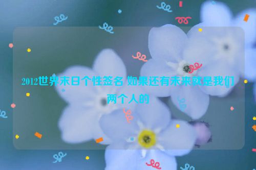 2012世界末日个性签名 如果还有未来就是我们两个人的
