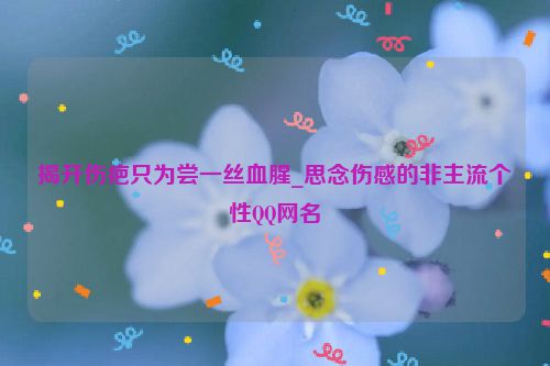 揭开伤疤只为尝一丝血腥_思念伤感的非主流个性QQ网名