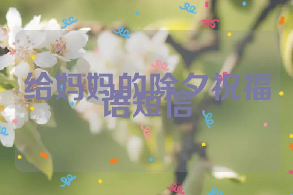 给妈妈的除夕祝福语短信