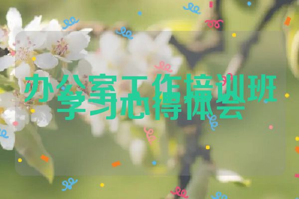 办公室工作培训班学习心得体会