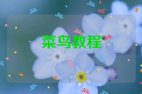 菜鸟教程