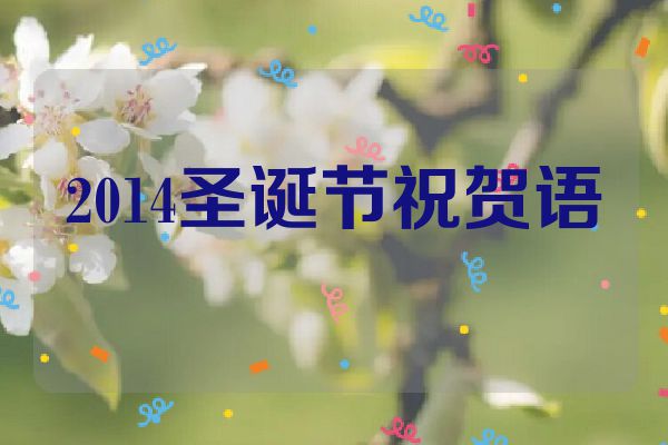 2014圣诞节祝贺语