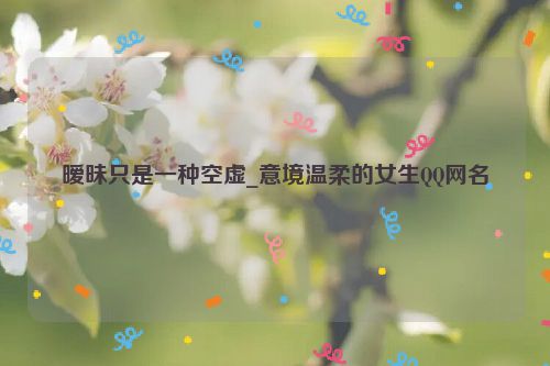 暧昧只是一种空虚_意境温柔的女生QQ网名