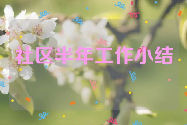 社区半年工作小结