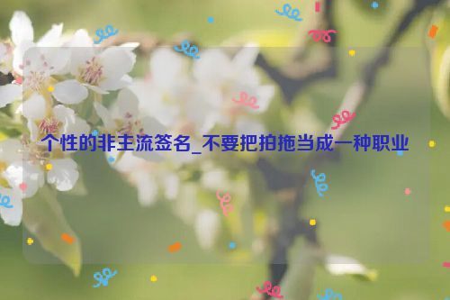 个性的非主流签名_不要把拍拖当成一种职业