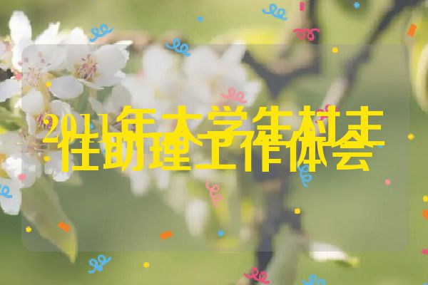 2011年大学生村主任助理工作体会