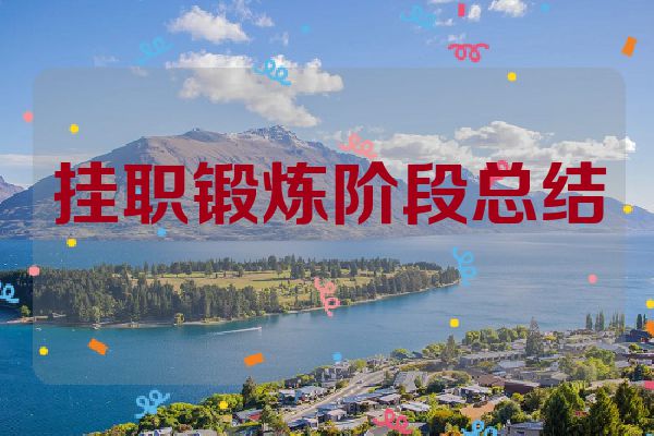 挂职锻炼阶段总结