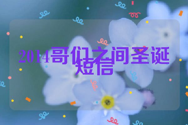 2014哥们之间圣诞短信