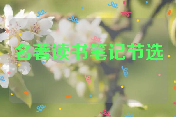 名著读书笔记节选