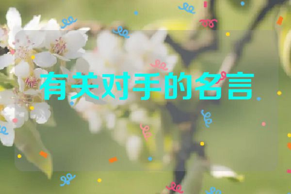 有关对手的名言